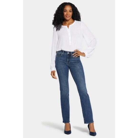 💕NYDJ💕 Marilyn Straight Leg Jeans ~ Marcel Blue 12 NWT - Picture 3 of 16
